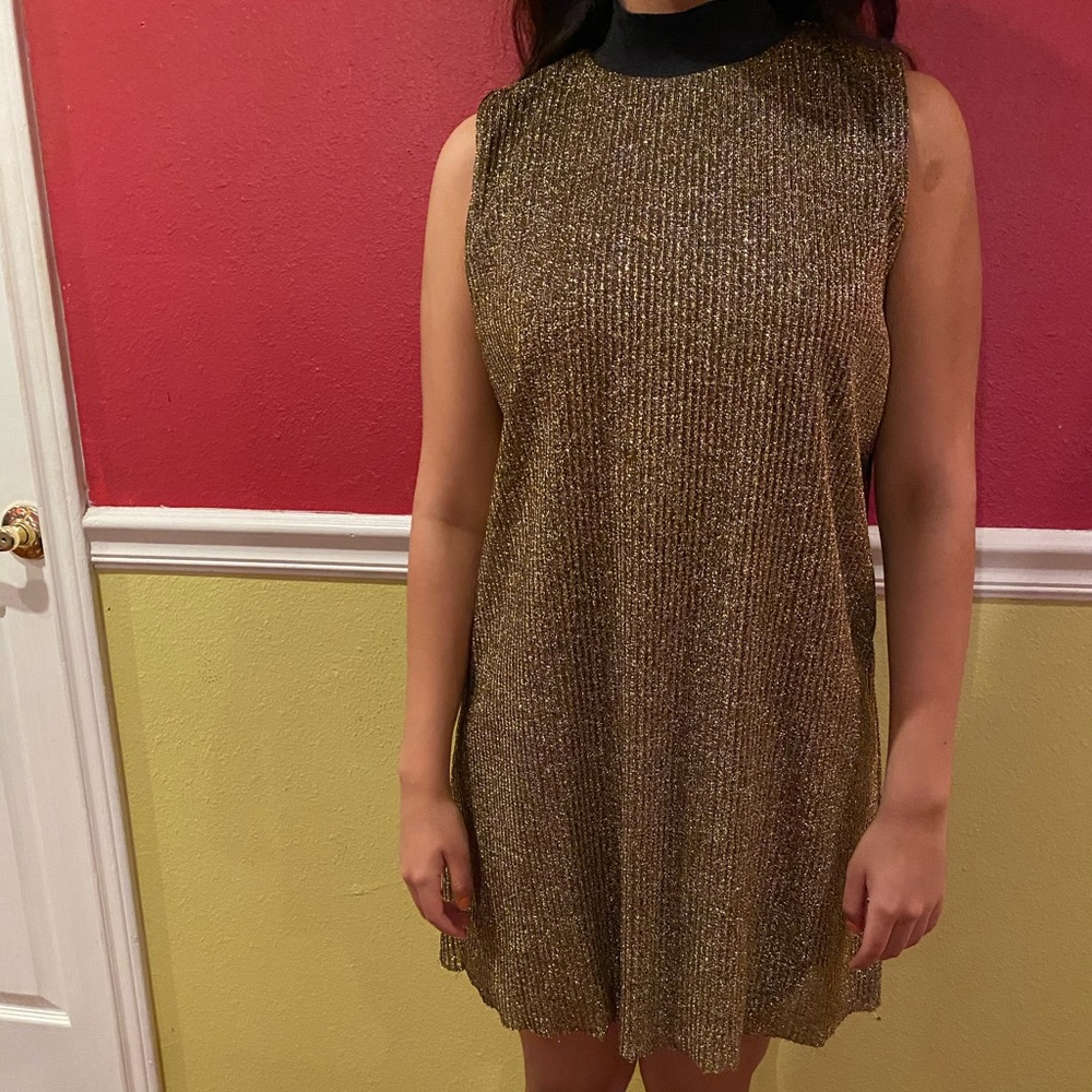 Zara Gold short dress
